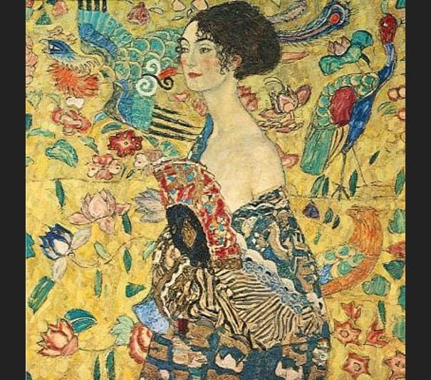 Gustav Klimt lady with fan I